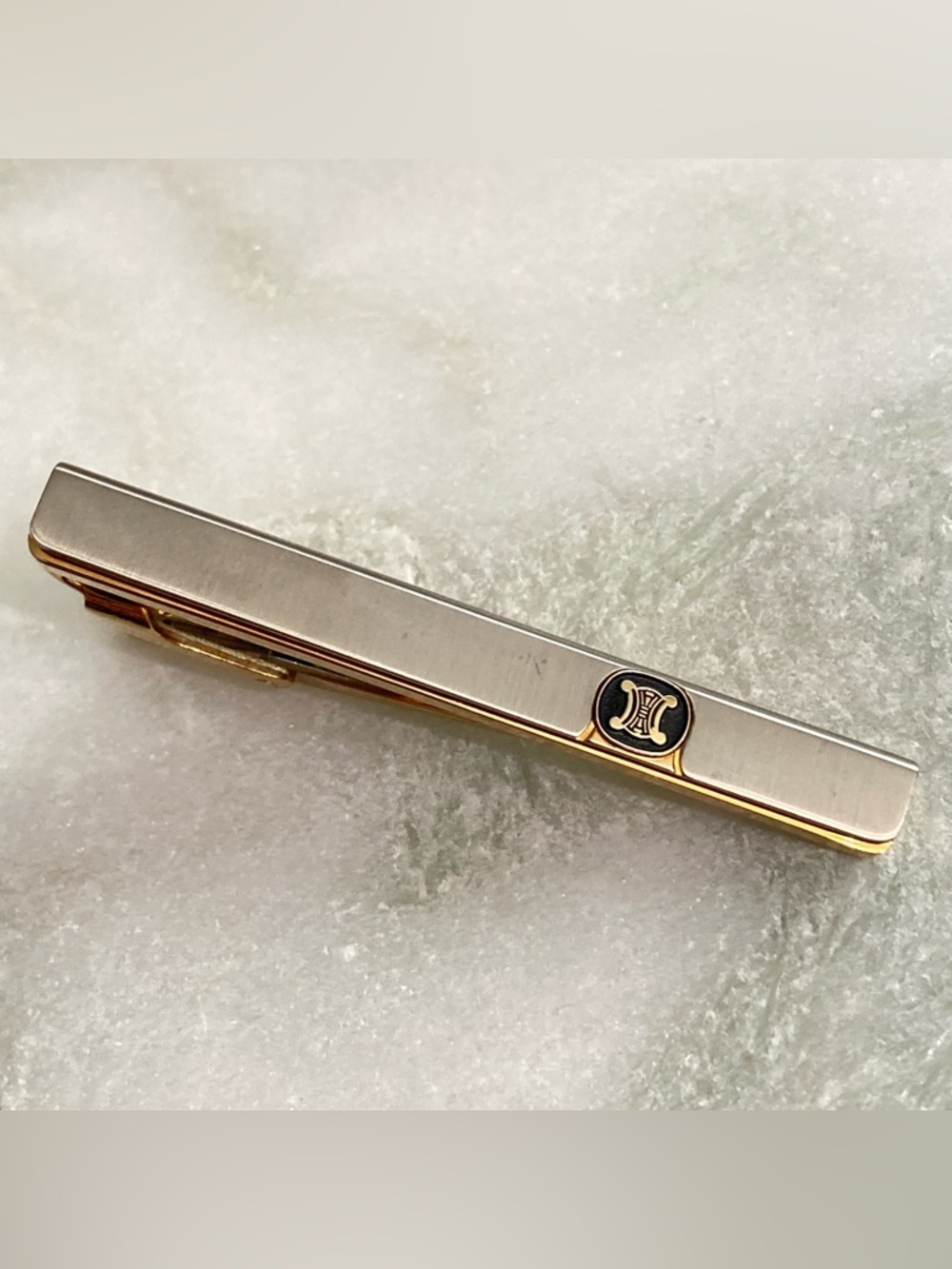 Celine Cuff Links + Tie Clip Set Vintage - Picture 2 of 6